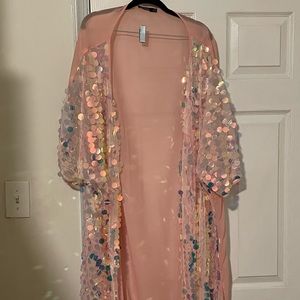 Sequins Iridescent Kimono
